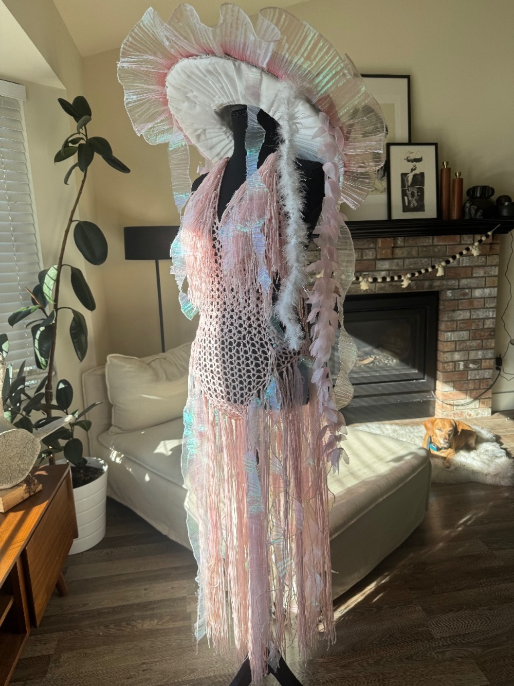 🪼 One-of-a-Kind Handmade Jellyfish Costume – Headpiece + Bodysuit 🪼